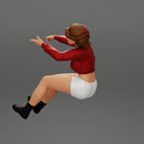 Angry Young Woman in mini shirt screaming In The Car - Only-Games