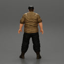 Big strong gangster homie in cap and shirt standing - Only-Games