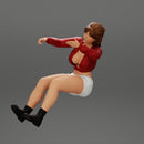 Angry Young Woman in mini shirt screaming In The Car - Only-Games