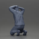 Gangster in hoodie putting his hands behind head - Only-Games