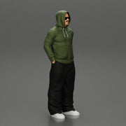 2 Gangster homie in hoodie standing with hands in pockets - Only-Games