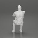 Young man  driving a boat in shorts a shirt and sandals - Only-Games