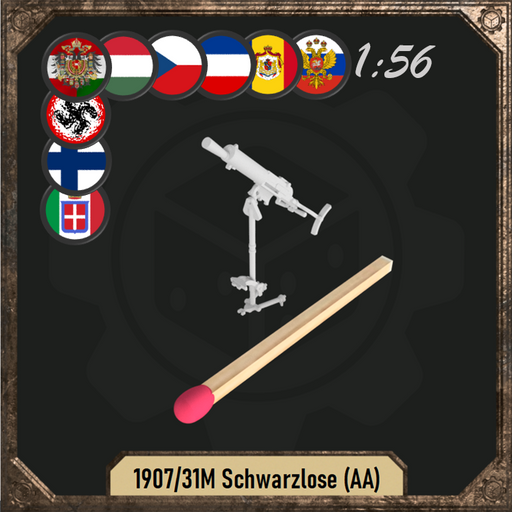 1/56 31M Schwarzlose machine gun in anti aircraft position - Only-Games
