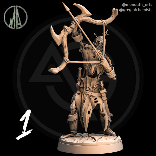 Skeleton Archers - 10 Poses - Fantasy Resin Miniatures in 32mm - DnD Monsters