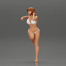 Sexy girl in bikini Leaning Against car - Only-Games