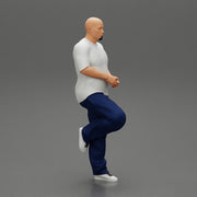 gangster standing in one leg leaning against car - Only-Games