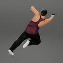 Gangster man in cap shooting gun leaning out the window of the car - Only-Games