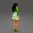 Young Woman in Mini Skirt shirt and Heels - Only-Games