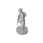 3D Printed WW2 US Soldier in Winter Coat Pose 1 (x10) - Only-Games