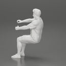 Young man  driving a boat in shorts a shirt and sandals - Only-Games