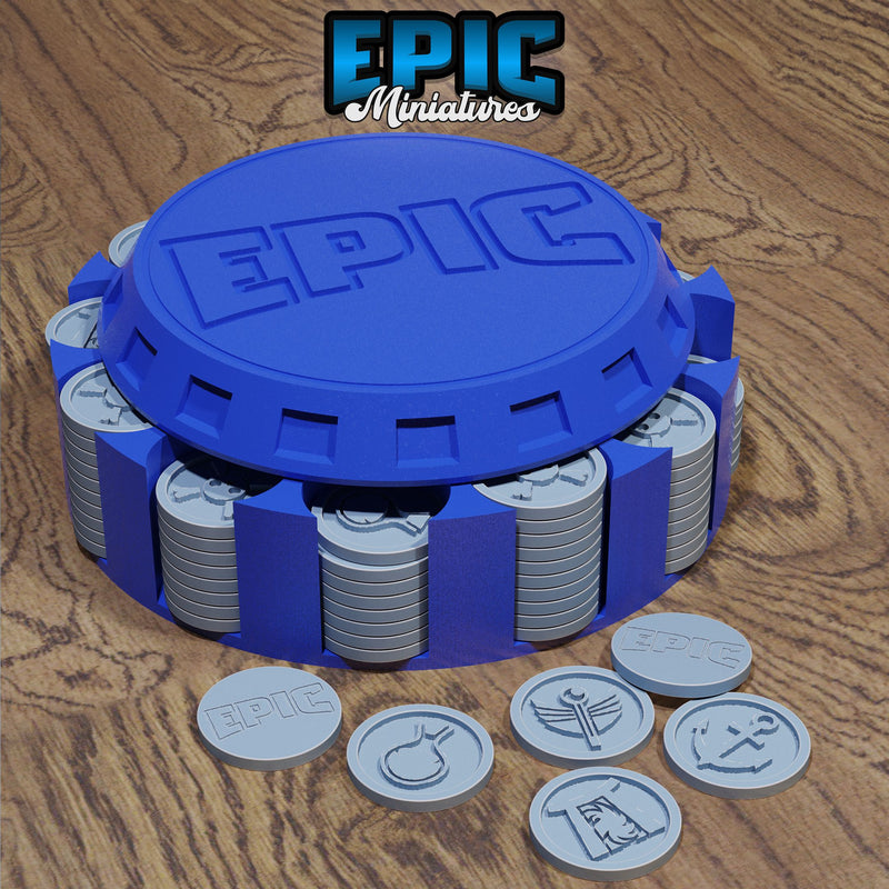 Game Token Coin Holder & Tokens Set