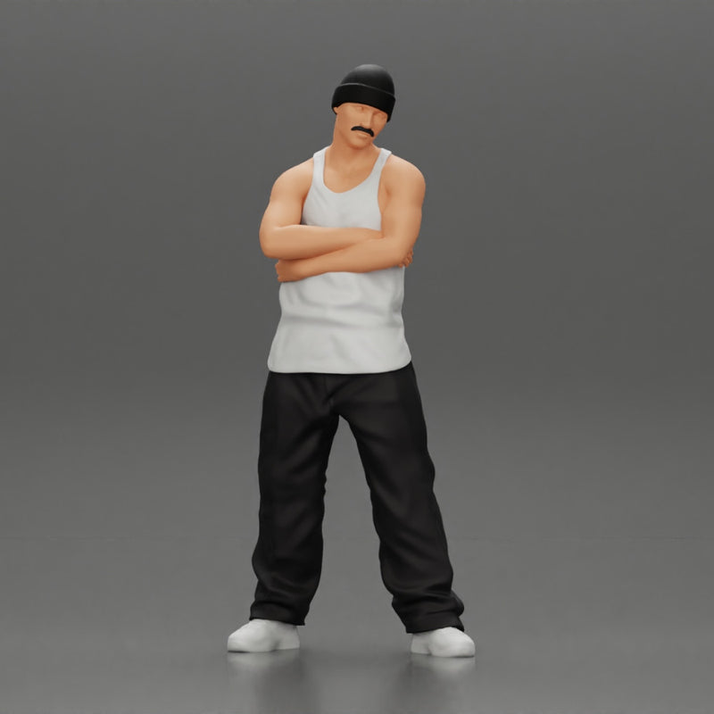 gangster homie arms crossed in hat - Only-Games