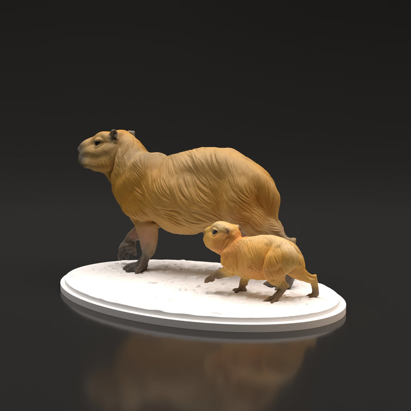 Capybara and baby 1/87