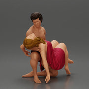 Sad man sitting pulls drowning girl from the ocean merge - Only-Games