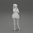 Beautiful woman standing and posing and in fashion summer dress - Only-Games