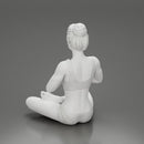 sexy girl in shorts doing sukhasana yoga pose - Only-Games