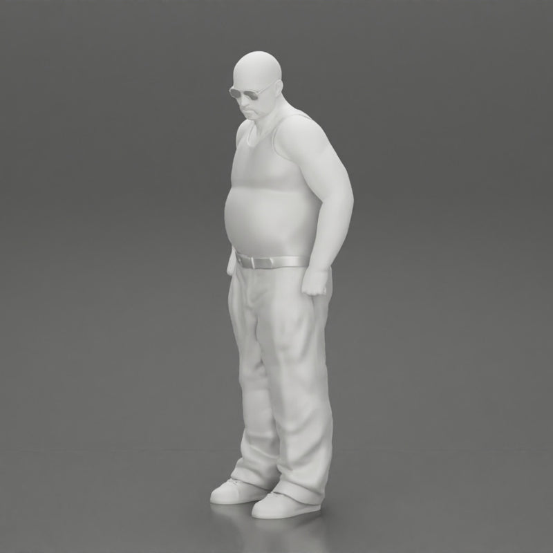 fat gangster standing with sunglasses - Only-Games