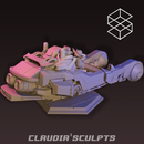 32mm-Cyberpunk CAR and Female Characters - Only-Games