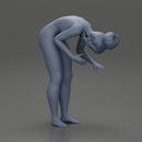 Naked Girl standing behind her boyfriend gently touching his face - Only-Games