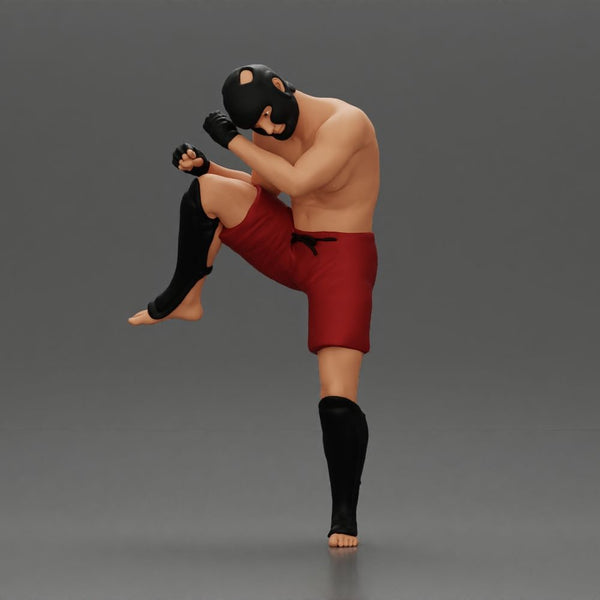 Martial Arts Fighter in Action Pose