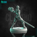 (0217) Male android robot with a laser gun and a plasma sword - Only-Games