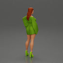 Confident Woman in kimono dress and heels posing - Only-Games