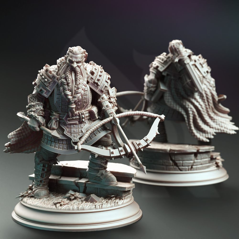 Dark Dwarf Ranger Hunter - Tokrik - DM Stash - Miniatures by Only