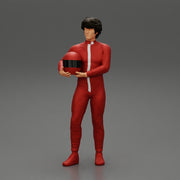 motorbiker holding his helmet with both hands - Only-Games