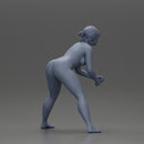 Naked tennis player holding her racket in a ready position - Only-Games