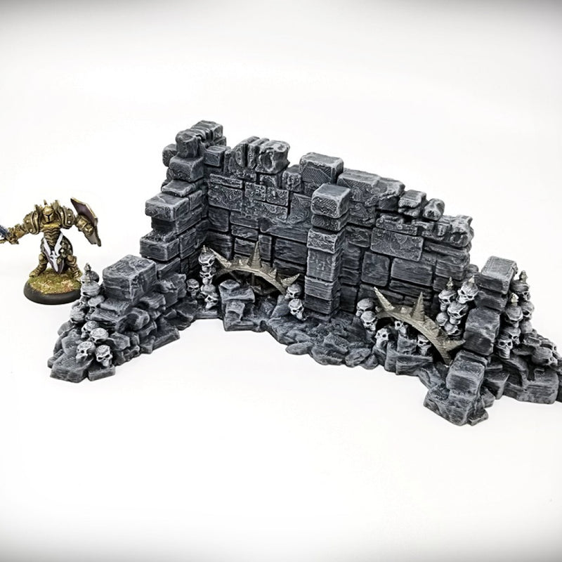 Basic Corner Wall A: Ancient Ruins GRIMDARK Terrain Set - Only-Games