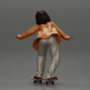 Black girl With Curly Hair riding Skateboard - Only-Games