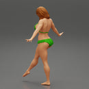 Pretty Bikini Model Standing On One - Only-Games
