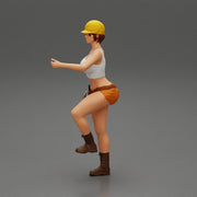 Young girl in helmet mechanic climbing - Only-Games