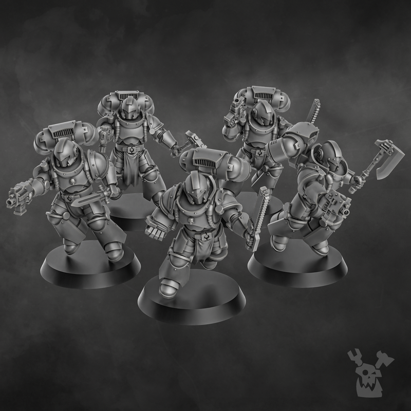 Space Knights Storm Squad with Jetpacks x5