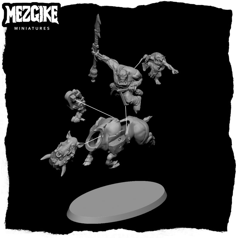 Pig boy riderz mob 'A' (4 physical miniatures)