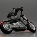 Young Man In open Leather Jacket Riding On Motorbike in sunglasses - Only-Games