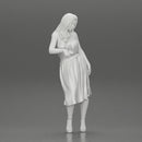 Sexy girl in dress Leaning Against Car on the beach - Only-Games