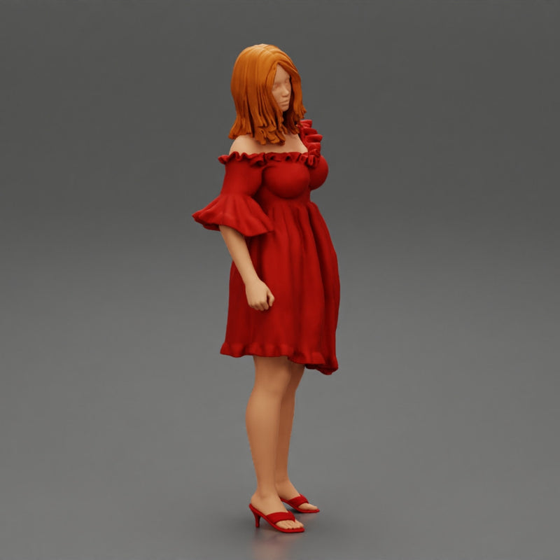 Cute Woman Fashion Model In Gorgeous Dress Posing - Only-Games