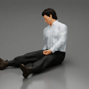 Accident of a male worker sitting on the floor with an injured - Only-Games