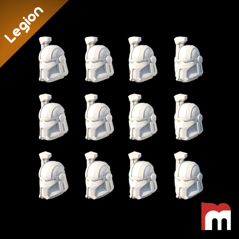 (Legion) 12x Heavy Clone Trooper Helmets