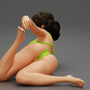 beautiful sexy girl in Bikini lying on sandy beach - Only-Games