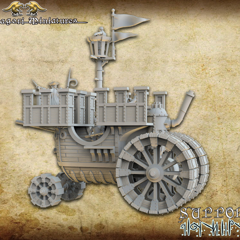 Steam fueled Landship with crew - Only-Games