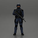 police officer stand guard next to cocaine bags holding a gun - Only-Games