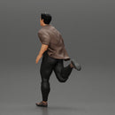 man running in an open shirt, fearing to be arrested - Only-Games