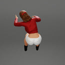 Angry Young Woman in mini shirt screaming In The Car - Only-Games