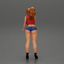 2 Sexy Girl in short putting gas in car at gasoline station - Only-Games