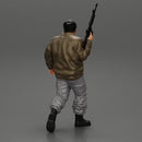mafia gangster in jacket and pants holding a submachine gun - Only-Games