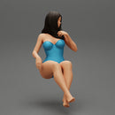 Sexy Woman in swimsuit Sitting - Only-Games