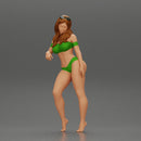 Sexy girl in Bikini Leaning Against Car on the beach - Only-Games