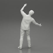 young man in a shirt and pants dancing - Only-Games